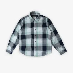 Pepe Jeans Kids Blue Checks Full Sleeves Shirt-image-84