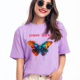 Storeily Graphic Printed Round Neck Drop-Shoulder Sleeves Oversized Cotton T-shirt-picture-10