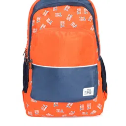 Tommy Hilfiger Unisex Orange & Blue Brand Logo Backpack-picture-14