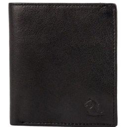 Kara Black Solid Leather Bi-Fold Wallet-picture-4