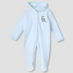 Juniors by Babyshop Boys Printed Hooded Sleepsuit With Long Sleeves-picture-38