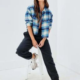 American Eagle Outfitters Blue Chequered Shirt-picture-2