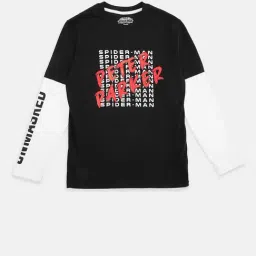 Pantaloons Junior Black Printed Full Sleeves T-Shirt-picture-21