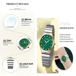 Curren Women Dial & Stainless Steel Bracelet Style Straps Analogue Multi Function Watch image 5