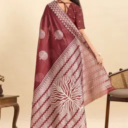 VS MALL Ethnic Motifs Zari Saree image 5