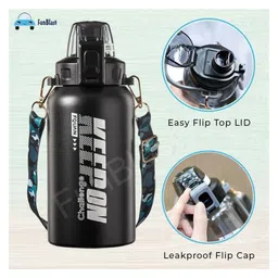 FunBlast Insulated Stainless Steel Bottle  1000 ml Black image 2