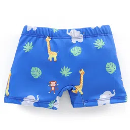 Babyhug Giraffe Print Swimming Trunk - Blue image 2