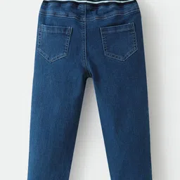 Kookie Kids  Denim Full Length Jeans with Crocodile Print - Navy  Blue image 2