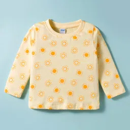 Tango Single Jersey Knit Full Sleeves Printed T-Shirts Pack of 2 - Light Green & Yellow image 2