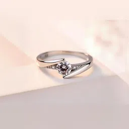 Alvira Silver-Plated Stainless Steel Cubic Zirconia Finger Ring image 3