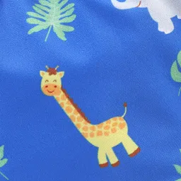 Babyhug Giraffe Print Swimming Trunk - Blue image 3