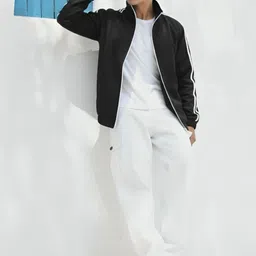 MAYKR Men Striped Windcheater Running Sporty Jacket image 3