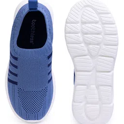 Toothless Mesh Designed Slip On Sneakers - Blue image 5