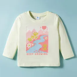 Tango Single Jersey Knit Full Sleeves Printed T-Shirts Pack of 2 - Light Green & Yellow image 4