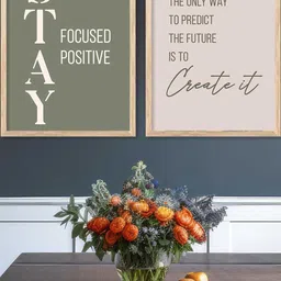 WALLLANE Brown 2 Piece Wood Abstract Wall Paintings image 2