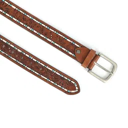 Celtic Men Embellished Leather Belt image 3