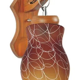 SOMIL Brown & Beige Printed Wood Traditional Wall Lamp-picture-48