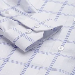 Louis Philippe Permapress Men Classic Pure Cotton Checked Wrinkle Free Formal Shirt image 3