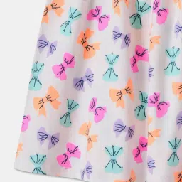 R&B Kids White Printed Regular Fit Dress image 4