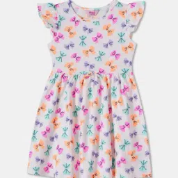 R&B Kids White Printed Regular Fit Dress-picture-34