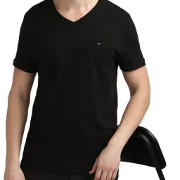 Tommy Hilfiger Black Regular Fit T-Shirt image 5