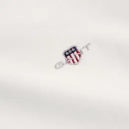 GANT White Regular Fit Solid T-Shirt image 5