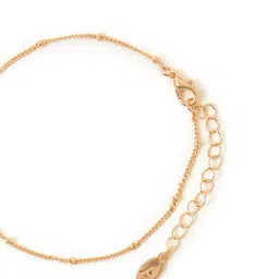 Accessorize London Gold Heart Chain Anklets for Women - Set of 3 image 5