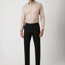 Van Heusen Beige Slim Fit Checks Shirt image 4