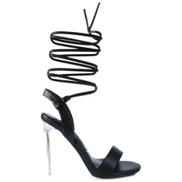 London Rag Women's Black Gladiator Stilettos-image-44