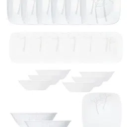 Corelle Asia Gold Series 21 Pc Sqr Dinner Set - Frost-image-28