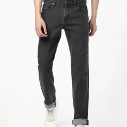 Passion Black Comfort Fit Lightly Washed Jeans-image-16
