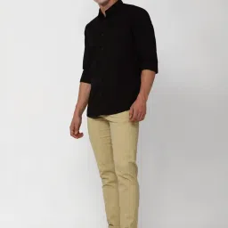 Peter England Black Slim Fit Shirt image 4