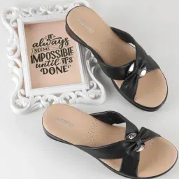 Metro Women's Black Slides-image-68