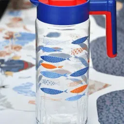 @home Nilkamal Blue Glass Water Jug (1.46 L)-image-90