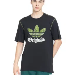 Adidas Originals Black Cotton Regular Fit Printed T-Shirt-image-65