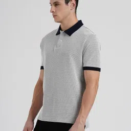 Red Tape White Regular Fit Self Pattern Polo T-Shirt image 5