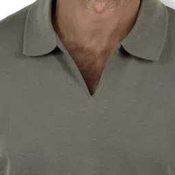 celio Celio* Grey Space Regular Fit Polo T-Shirt image 5