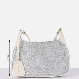 Van Heusen Grey Printed Hobo Bag image 5