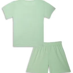 Vimal Jonney Kids Red & Mint Green Printed T-Shirt Set image 5