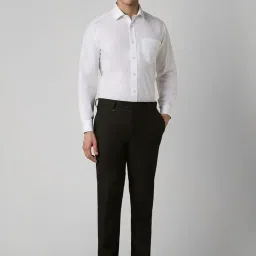 Van Heusen Black Slim Fit Texture Trousers image 5