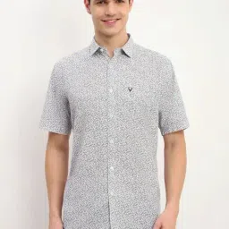 Allen Solly Grey Cotton Slim Fit Printed Shirt-image-63
