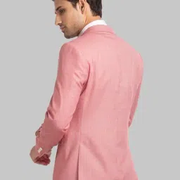 Park Avenue Pink Regular Fit Checks Blazer image 2