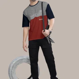 BULLMER Multicolor Loose Fit Oversized T-Shirt image 5