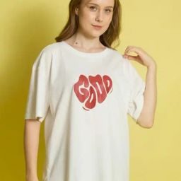 Bene Kleed WHITE Cotton Regular fit Print T-Shirts-picture-35