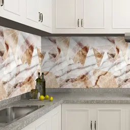 INDIAN ROYALS White & Brown Marbel Design Self-Adhesive & Durable Wall Sticker-image-48