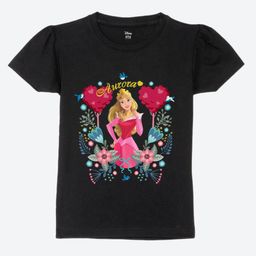 Wear Your Mind Girls Printed Puff Sleeves Pure Cotton T-shirt-picture-20