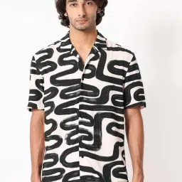 Rare Rabbit Beige Regular Fit Abstract Shirt-picture-27