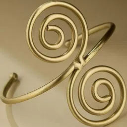 anouk Dressberry Gold-Plated Wavy-Spiral Shaped Adjustable Cuff Bracelet-picture-21