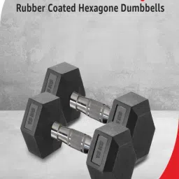 PowerMax Fitness Hexagon Dumbbells 15kg Pair for Home and Gym Use image 2