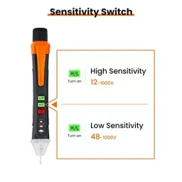 YADAV Non-Contact Voltage Tester Pen 12 to 1000 V with LED Indicator ‎15 x 10 x 5 cm image 2